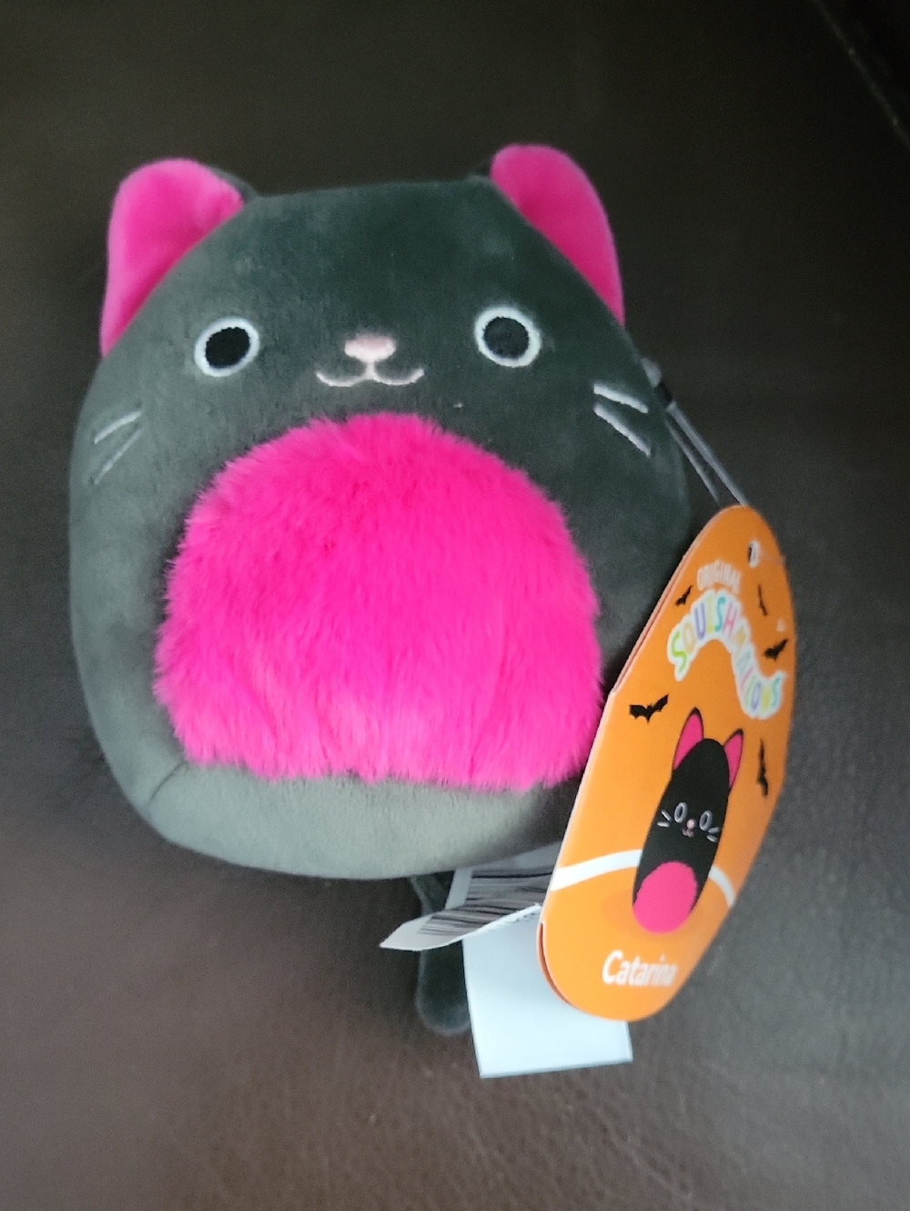 Squishmallows Gray & Hot Pink Catarina Cat Plush